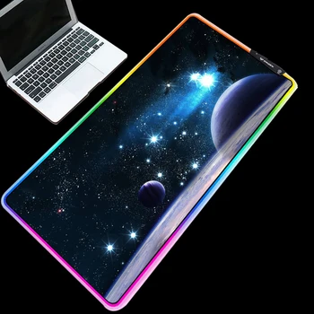 Yuzuoan XXL Gaming Mouse Pad Universe Starry Sky 7 Color LED Diode Lighting Eye Protection Locking Thickened Large RGB Mouse Pad 
Yuzuoan XXL Gaming Mouse Pad Universe Starry Sky 7 Color LED Diode Lighting Eye Protection Locking Thickened Large RGB Mouse Pad