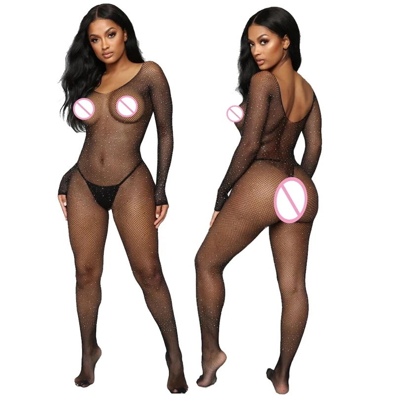 Teddy Open Crotch Fishnet Porno Women's Shiny Diamond Mesh Stockings Rhinestone Nylon Black Bodystocking Female Sexy Lingerie
Teddy Open Crotch Fishnet Porno Women's Shiny Diamond Mesh Stockings Rhinestone Nylon Black Bodystocking Female Sexy Lingerie