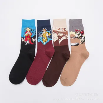 Men's Standard Sock High Quality Man's Oil Painting Socks Colorful Unisex Long Happy Cotton Sox for Mens Spring Trendy Skarpetki
Men's Standard Sock High Quality Man's Oil Painting Socks Colorful Unisex Long Happy Cotton Sox for Mens Spring Trendy Skarpetki
