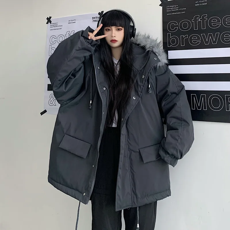 Black Down Padded Jacket Women Short Bread Chic Loose Thick Bf Harajuku Student Padded Jacket Oversized 2XL
Black Down Padded Jacket Women Short Bread Chic Loose Thick Bf Harajuku Student Padded Jacket Oversized 2XL
