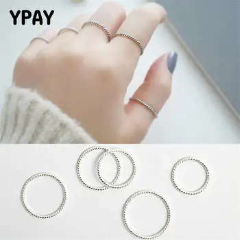 YPAY 100% Genuine 925 Sterling Silver Finger Rings for Ladies Girls Simple Personality Twist 1.2mm Korean Ring Jewelry YMR551
YPAY 100% Genuine 925 Sterling Silver Finger Rings for Ladies Girls Simple Personality Twist 1.2mm Korean Ring Jewelry YMR551