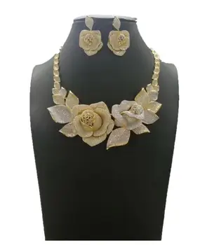 Accking Luxury Flower Bridal Jewelry Sets Cubic zircon Dubai Jewelry Set For Women Wedding Party Accessories Design
Accking Luxury Flower Bridal Jewelry Sets Cubic zircon Dubai Jewelry Set For Women Wedding Party Accessories Design
