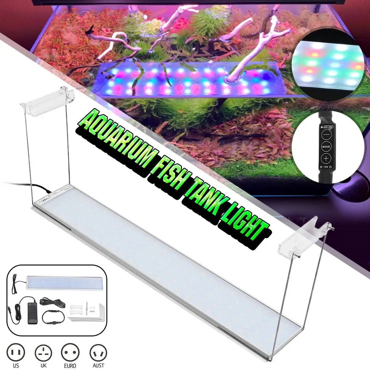 60-80cm RGB60 Aquarium Fish Tank Plant Light 120 LED 110/240V Plant Sunrise Lamp
60-80cm RGB60 Aquarium Fish Tank Plant Light 120 LED 110/240V Plant Sunrise Lamp