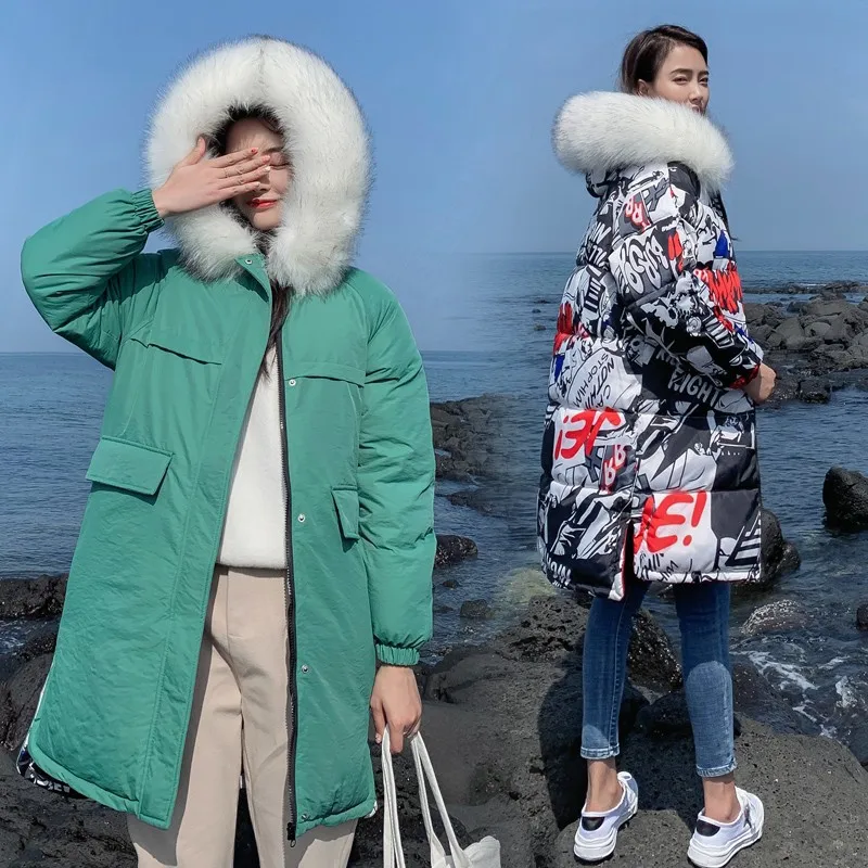 2019 Autumn And Winter New Style Reversible down Jacket Cotton-padded Clothes Women's Mid-length Cotton-padded Clothes Large Siz
2019 Autumn And Winter New Style Reversible down Jacket Cotton-padded Clothes Women's Mid-length Cotton-padded Clothes Large Siz