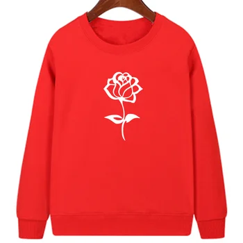 Women's Sweatshirt Rose Flower Basic Female Street Clothing Women Autumn Pure Color Hoodie Casual Sweatshirt
Women's Sweatshirt Rose Flower Basic Female Street Clothing Women Autumn Pure Color Hoodie Casual Sweatshirt