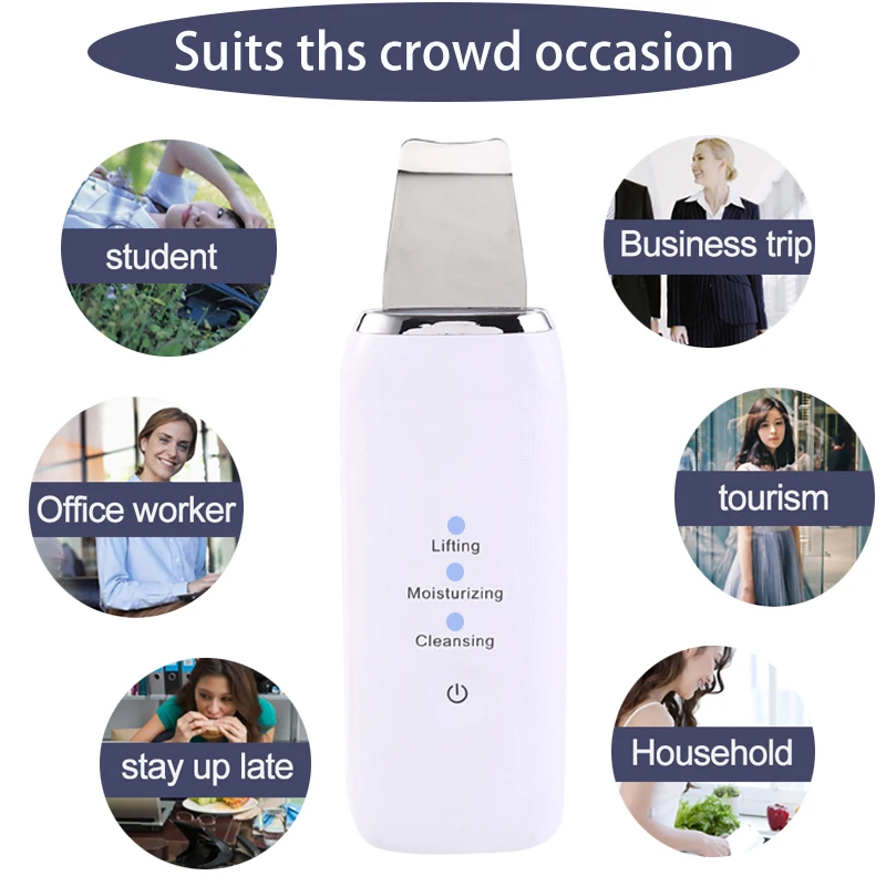 Blackhead Removal Skin Scrubber Ion Vibration Acne Exfoliating Peeling Spatula Ultrasonic Deep Face Cleaning Pore Cleaner Tool
Blackhead Removal Skin Scrubber Ion Vibration Acne Exfoliating Peeling Spatula Ultrasonic Deep Face Cleaning Pore Cleaner Tool