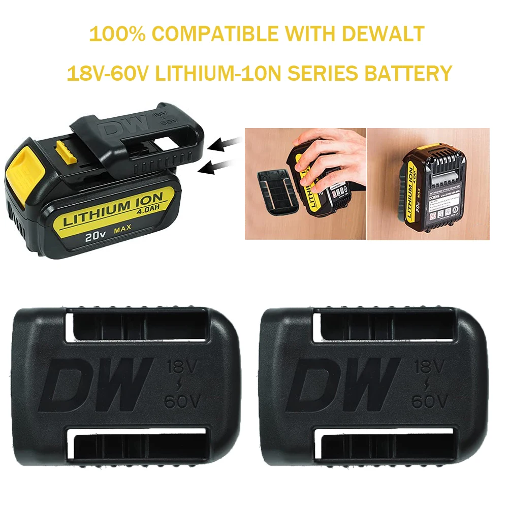 1/2/3 Pcs for Dewalt 18V 20V 60V Battery Holder Wall Storage Mounts Stander Mount Display Hanger Dock Battery Belt Buckle Black
1/2/3 Pcs for Dewalt 18V 20V 60V Battery Holder Wall Storage Mounts Stander Mount Display Hanger Dock Battery Belt Buckle Black