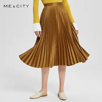 Me&city women's chic skirt Early autumn new trend solid color mid-length pleated skirt
Me&city women's chic skirt Early autumn new trend solid color mid-length pleated skirt