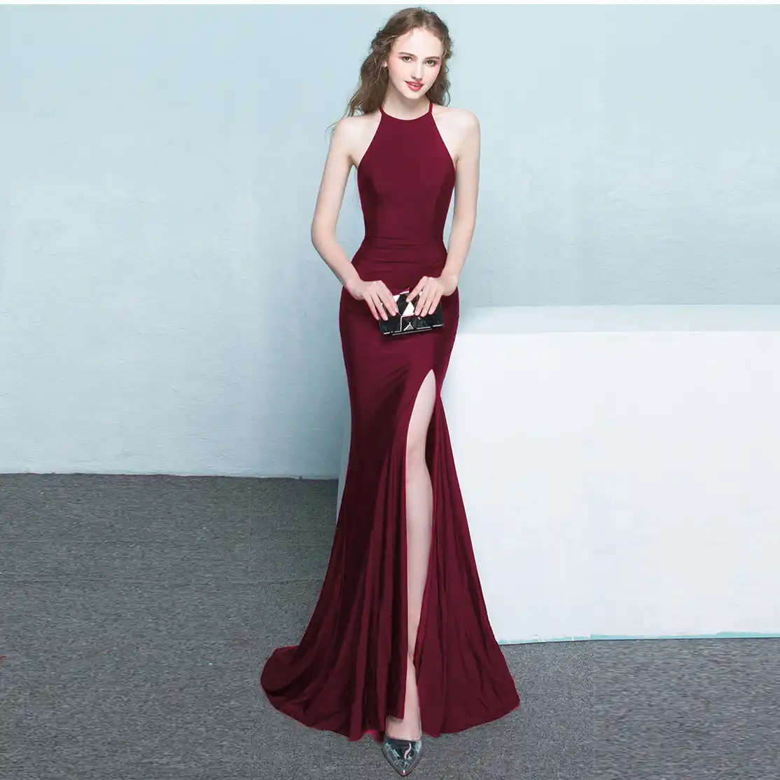 2021 размера плюс Robe De Soiree банкет длинное платье сексуальное Разделение А силуэта