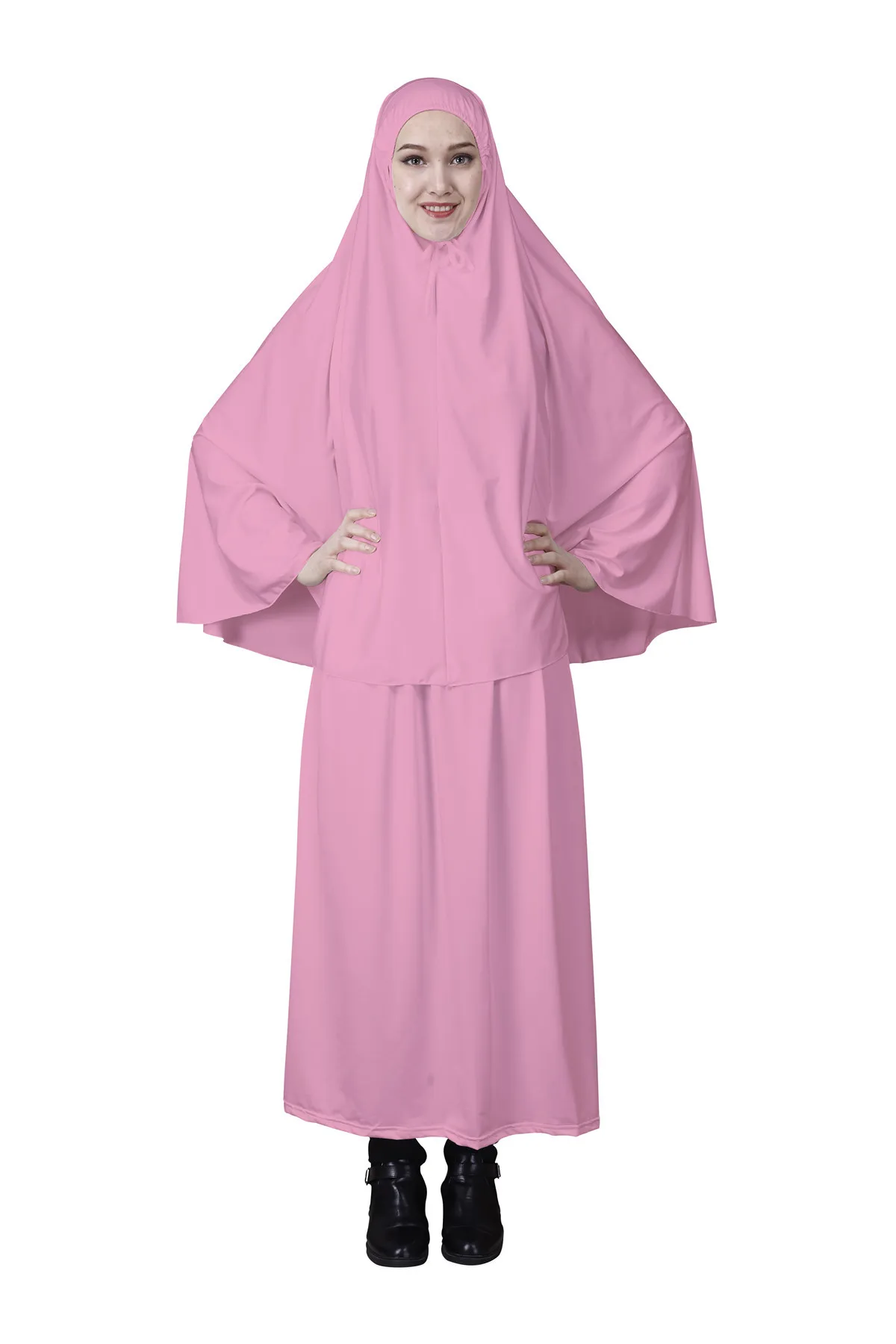 

ИД Рамадан мусульманский женский накладной Niqab Паранджа хиджаб комплект платья абайя химар ИД Кафтан Исламская одежда молитвенная одежда Арабская одежда