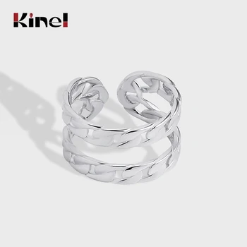 Kinel Silver 925 Jewelry U-Shaped Double-Layer Chain Ring Twist Rings For Women Adjustable Anillos Christmas Gift
Kinel Silver 925 Jewelry U-Shaped Double-Layer Chain Ring Twist Rings For Women Adjustable Anillos Christmas Gift