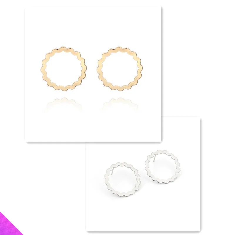 Wholesale 10 wave pattern circle earrings girls ladies fashion romantic jewelry gifts 2 colors 2021 new
Wholesale 10 wave pattern circle earrings girls ladies fashion romantic jewelry gifts 2 colors 2021 new