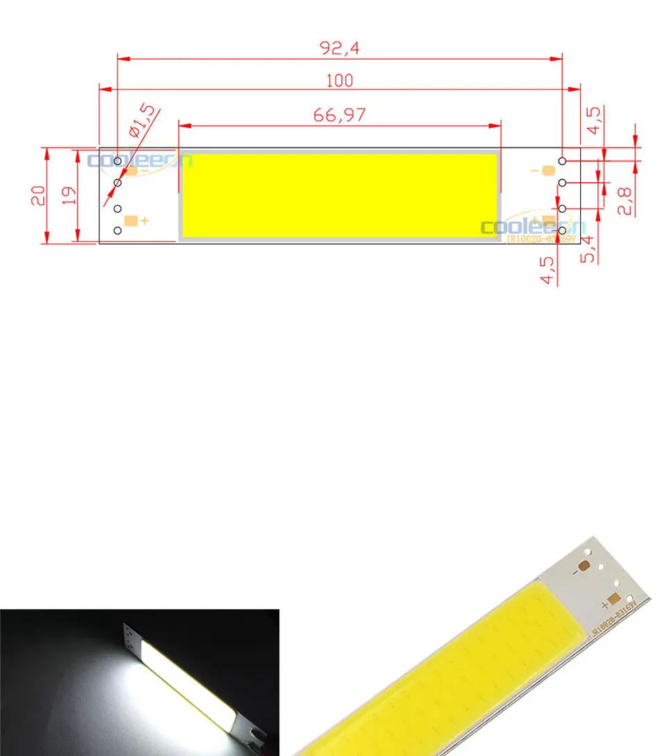 cob led strip light 9V 3W (1)