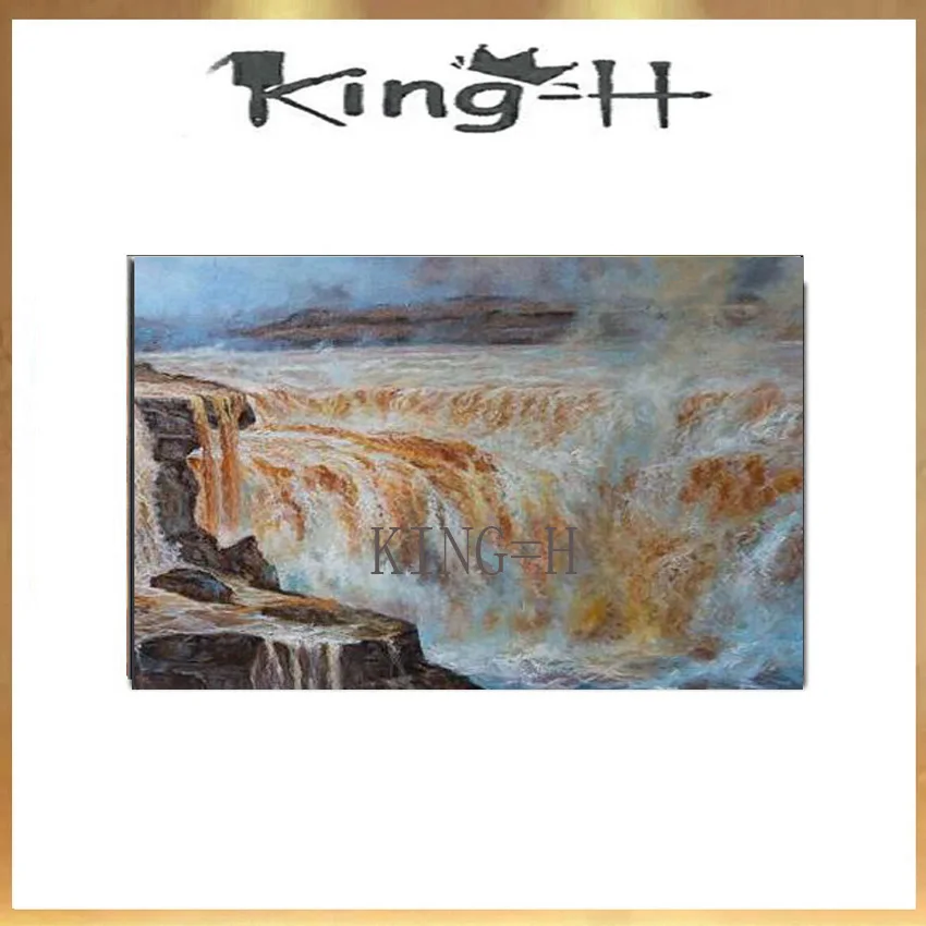 Знаменитые художники, ручная роспись, Реалистичная оригинальная картина маслом Желтой реки, коллекция холста, искусство, Безрамная картина, украшение 
Знаменитые художники, ручная роспись, Реалистичная оригинальная картина маслом Желтой реки, коллекция холста, искусство, Безрамная картина, украшение