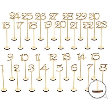 Wooden Table Numbers 1-30 Wedding Decor Centerpieces Thick Tall Natural Signs Holder Vintage Decorations For Reception 
Wooden Table Numbers 1-30 Wedding Decor Centerpieces Thick Tall Natural Signs Holder Vintage Decorations For Reception