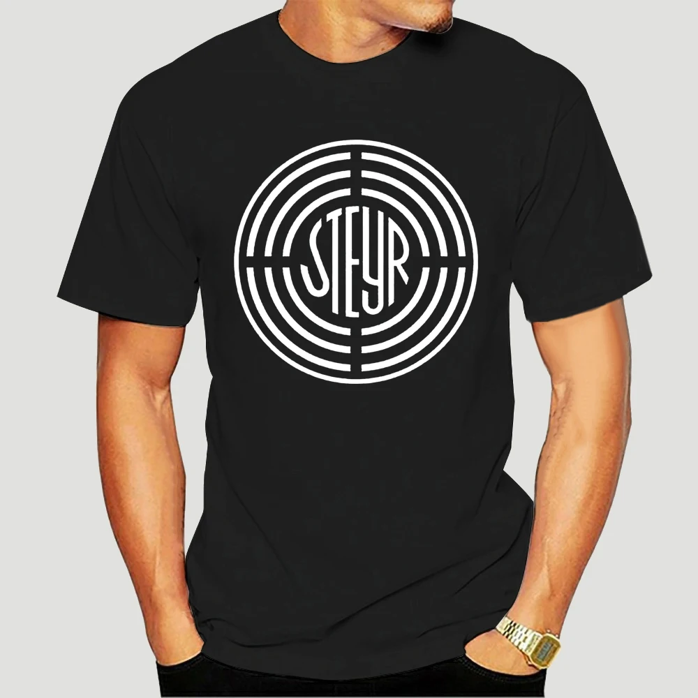 Мужская черная футболка с логотипом Steyr Arms | одежда