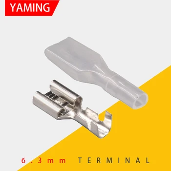 50set/bag 6.3mm Crimp Terminal Connector Splice cold terminal with transparent sheath for relay and PCB inserting
50set/bag 6.3mm Crimp Terminal Connector Splice cold terminal with transparent sheath for relay and PCB inserting