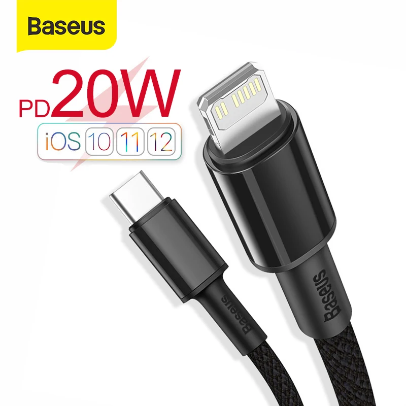 Baseus USB C Cable for iPhone 11 Pro Max XR 8 PD 20W Fast Charging for iPhone Charger Cable for MacBook iPad Pro Type C Cable
Baseus USB C Cable for iPhone 11 Pro Max XR 8 PD 20W Fast Charging for iPhone Charger Cable for MacBook iPad Pro Type C Cable