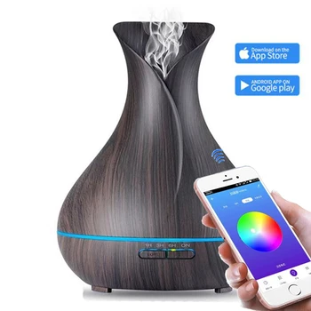 550ML APP Control Ultrassonic Air Humidifier Aroma Essential Oil Diffuser With Wood Grain 7 Color LED Lights For Home Office
550ML APP Control Ultrassonic Air Humidifier Aroma Essential Oil Diffuser With Wood Grain 7 Color LED Lights For Home Office