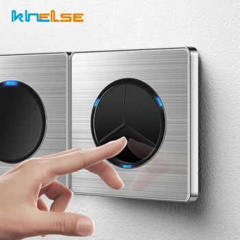 Press Button LED Random Point Switch Wall Light Switch Socket 1 2 3 4 Gang 1 Way 2 Way Indicator Home Electric Outlet 110-250VAC
Press Button LED Random Point Switch Wall Light Switch Socket 1 2 3 4 Gang 1 Way 2 Way Indicator Home Electric Outlet 110-250VAC