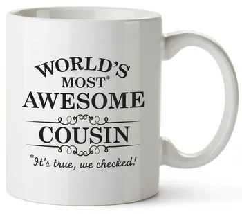 Cousin Gifts Funny Christmas Cousins Day Gifts Cousin Best Ever Birthday Coffee Mugs Cups World's Most Awesome Cousin Gag Mug 
Cousin Gifts Funny Christmas Cousins Day Gifts Cousin Best Ever Birthday Coffee Mugs Cups World's Most Awesome Cousin Gag Mug