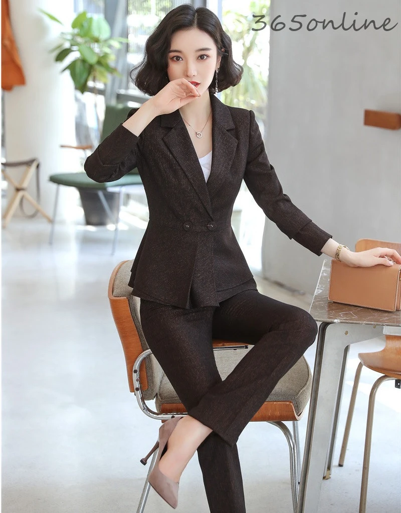 Ladies Office Work Wear Pantsuits Formal Uniform Designs Women Business Blazers Spring Autumn Professional Career Outfits
Ladies Office Work Wear Pantsuits Formal Uniform Designs Women Business Blazers Spring Autumn Professional Career Outfits