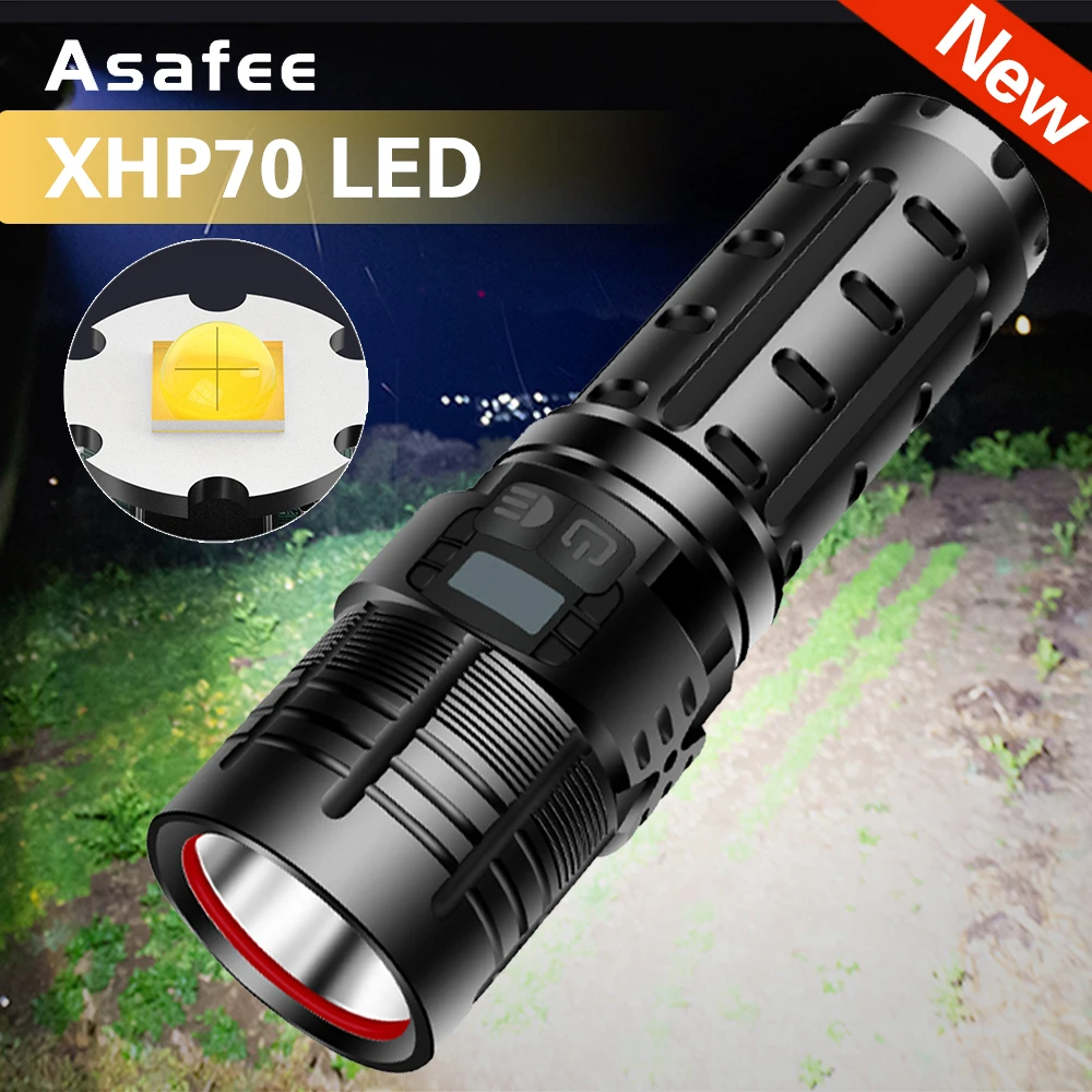 XHP70 LED Flashlight Lamp Zoom Torch Hunting Led XHP90 USB charge Light Camping Flash | Освещение