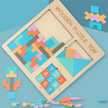 3-in-1 Wooden Tetris Tangram Number Puzzle Jigsaw Board Children Educational Toy Game Party Play Kid Magination Intellectual Toy
3-in-1 Wooden Tetris Tangram Number Puzzle Jigsaw Board Children Educational Toy Game Party Play Kid Magination Intellectual Toy