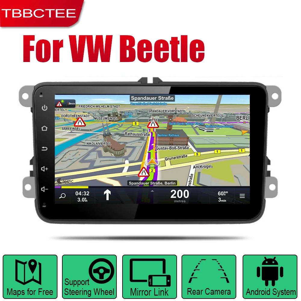 Автомобильный GPS навигатор TBBCTEE Android для Volkswagen VW Beetle 2011 ~ 2018 плеер с навигацией Wi Fi
