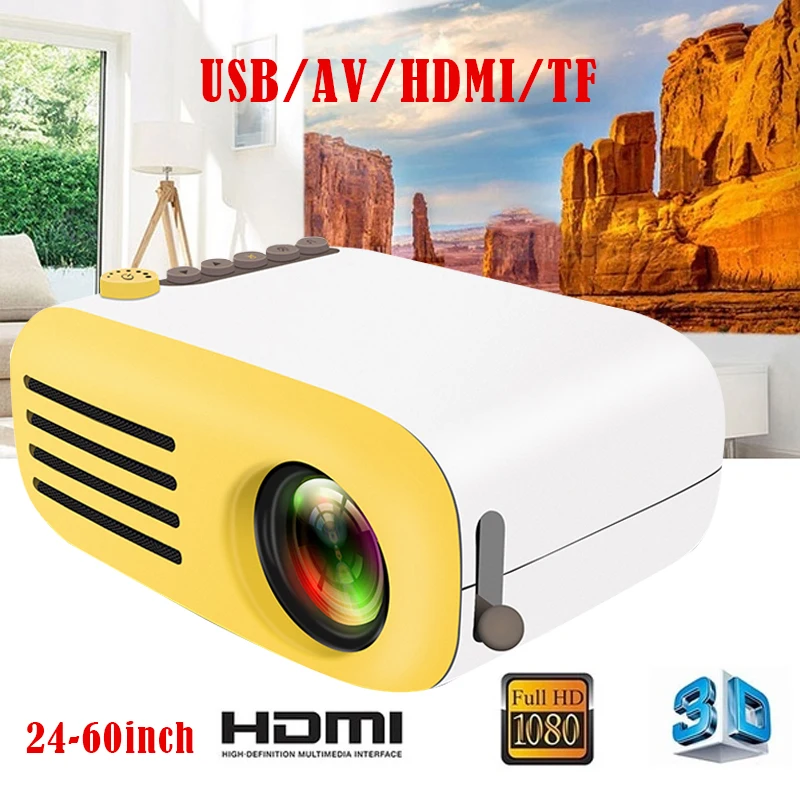 HOT YG200 Portable Mini Projector Media Player LED projector Multimedia Support 1080P Smart Projector for Gift Home Theater
HOT YG200 Portable Mini Projector Media Player LED projector Multimedia Support 1080P Smart Projector for Gift Home Theater