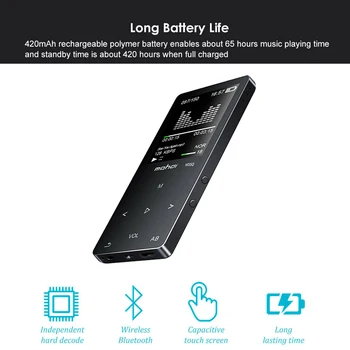 Metal Bluetooth MP3 Player 8Gb 16G Built-In Speaker FM Radio E-Book Voice Recorder Portable Audio Sport Flac Music Video Player
Metal Bluetooth MP3 Player 8Gb 16G Built-In Speaker FM Radio E-Book Voice Recorder Portable Audio Sport Flac Music Video Player