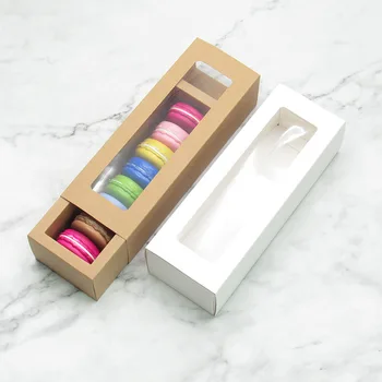 Kraft Paper/Cardboard Bakery Food Pastry Packing Box Macaron Packing Boxes with Clear PVC Window WB671
Kraft Paper/Cardboard Bakery Food Pastry Packing Box Macaron Packing Boxes with Clear PVC Window WB671