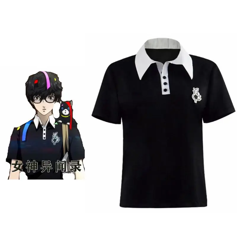 Unisex Anime Cos Persona 5 P5 P5S Ren Amamiya Akira Kurusu Short T-Shirt Tee Daily Cosplay Costumes
Unisex Anime Cos Persona 5 P5 P5S Ren Amamiya Akira Kurusu Short T-Shirt Tee Daily Cosplay Costumes