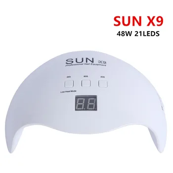 SUN X9 48W UV LED Lamp Nail Dryer White Pink 21 LED UV Lamp For Curing Gel Polish with Sensor Smart Timer Lamp for Nail
SUN X9 48W UV LED Lamp Nail Dryer White Pink 21 LED UV Lamp For Curing Gel Polish with Sensor Smart Timer Lamp for Nail