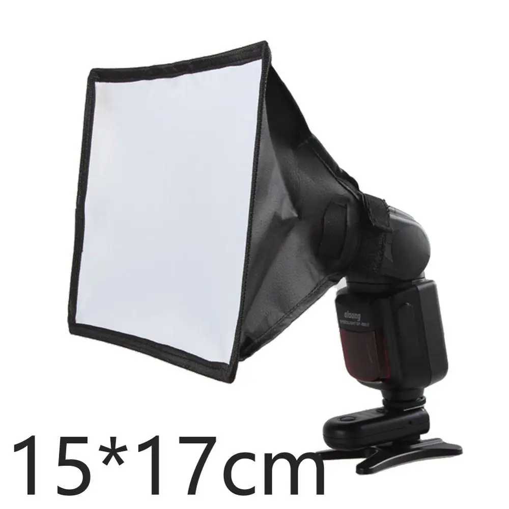 Universal Portable Camera On-top Soft Box 15*17cm Mini Softbox Flash Diffuser for Camera Flash Yongnuo CanoNikonSony
Universal Portable Camera On-top Soft Box 15*17cm Mini Softbox Flash Diffuser for Camera Flash Yongnuo CanoNikonSony