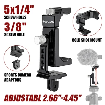Eyecrab Black Design Metal Phone Tripod Mount Broadcast Camera Bracket Adjustment Sport Camera Adapter Stand Clip Holder D40
Eyecrab Black Design Metal Phone Tripod Mount Broadcast Camera Bracket Adjustment Sport Camera Adapter Stand Clip Holder D40