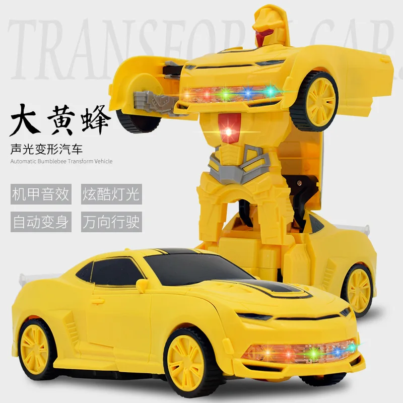 Electric Transformation Bumblebee Robot Model Children Universal Jingang Educational Toy Car with Light And Music Car
Electric Transformation Bumblebee Robot Model Children Universal Jingang Educational Toy Car with Light And Music Car