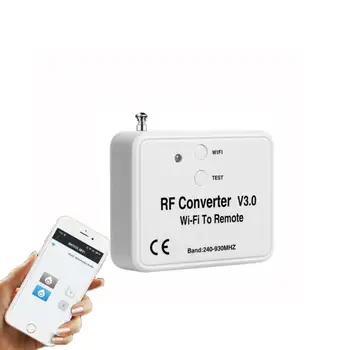 Android IOS RF WIFI remote control Wi-Fi to Remote RF Converter Switch Garage Door Gate Opener APP 240MHZ-930MHZ
Android IOS RF WIFI remote control Wi-Fi to Remote RF Converter Switch Garage Door Gate Opener APP 240MHZ-930MHZ
