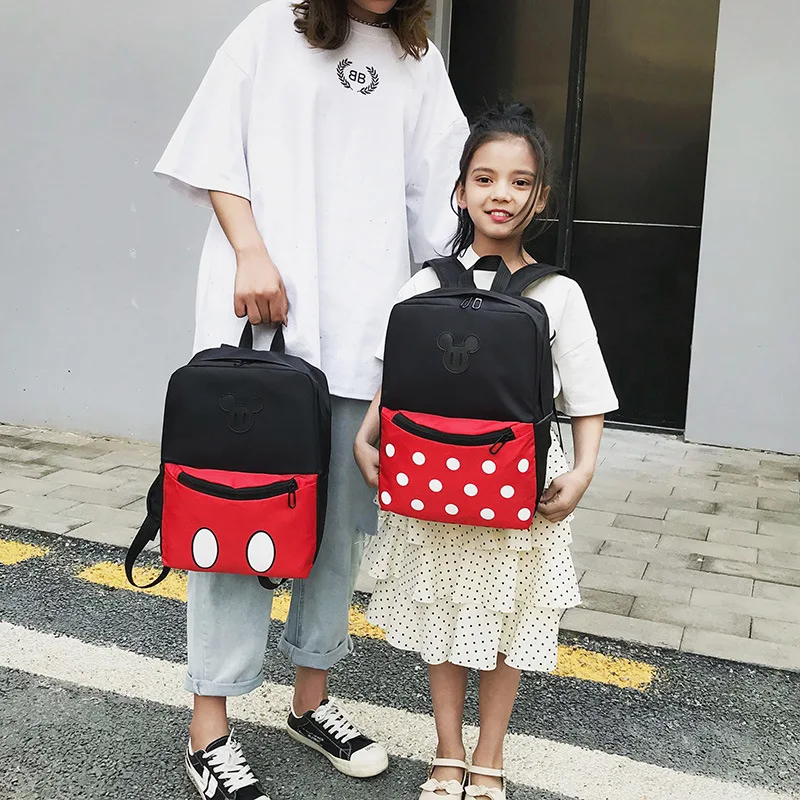 

Mickey Minnie Bagpacks For Teenage Girls Canvas Travel Package Bags Satchel Rucksack Fashion School Bag Cute Backpack Sac A Dos