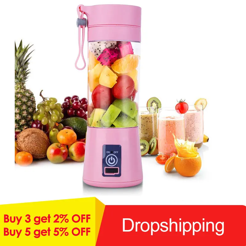 380 ML 2/4/6 Blades Handhels Juicer Bottle Portable Mini USB Electric Fruit Citrus Lemon Juicer Blender Squeezer Reamer Machine
380 ML 2/4/6 Blades Handhels Juicer Bottle Portable Mini USB Electric Fruit Citrus Lemon Juicer Blender Squeezer Reamer Machine