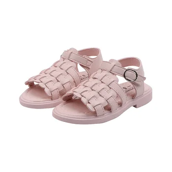 Summer Girls Sandals Korean Woven Soft Princess Shoes Children's Open Toe Breathable Beach Shoes For Medium Big Kids Wild Flats
Summer Girls Sandals Korean Woven Soft Princess Shoes Children's Open Toe Breathable Beach Shoes For Medium Big Kids Wild Flats