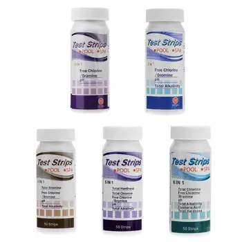 50Pcs Swimming Pool SPA Water Test Strips Residual Chlorine Value Alkalinity Hardness PH Test Strip Pool Cleaner Accessories
50Pcs Swimming Pool SPA Water Test Strips Residual Chlorine Value Alkalinity Hardness PH Test Strip Pool Cleaner Accessories