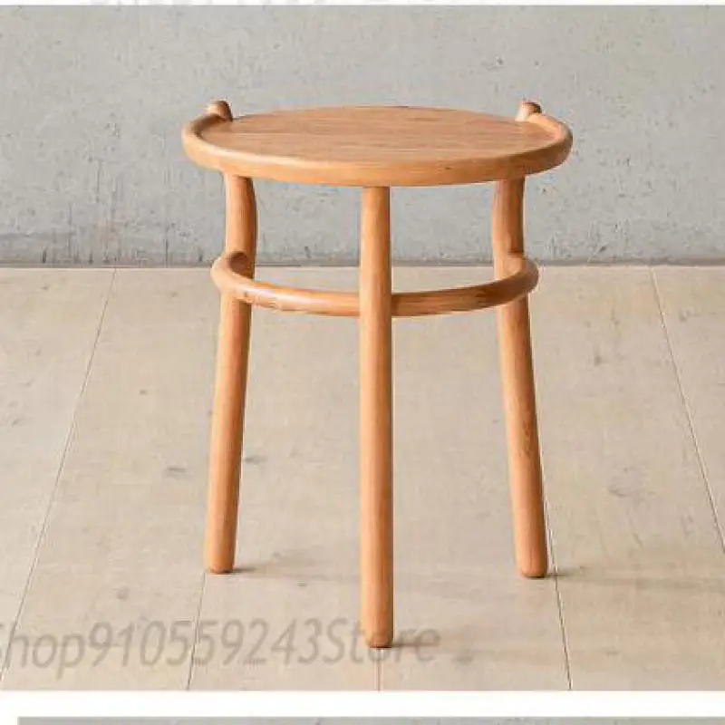 Скандинавский Простой Круглый Портативный боковой столик из вишневого дерева