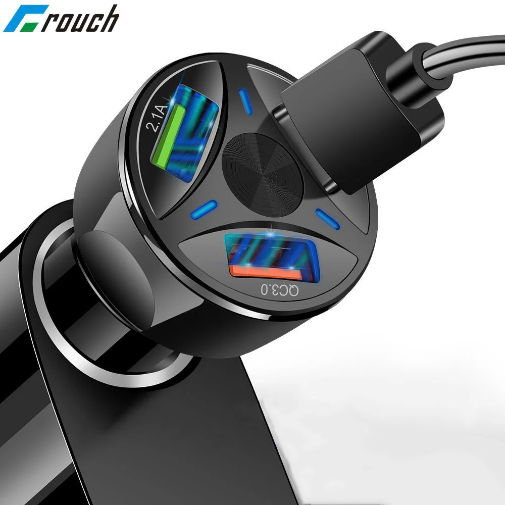 Crouch 3 USB Quick charge QC 3.0 USB Car Charger For iPhone X 7 8 Plus Samsung S10 Xiaomi Car-Charger Mobile Phone fast charger
Crouch 3 USB Quick charge QC 3.0 USB Car Charger For iPhone X 7 8 Plus Samsung S10 Xiaomi Car-Charger Mobile Phone fast charger