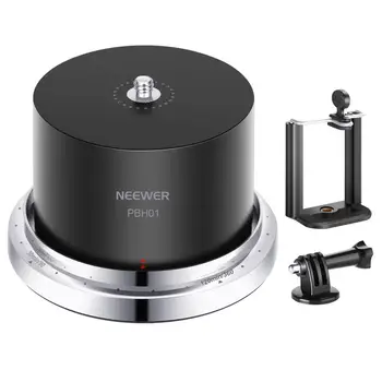 Neewer PBH01 360-Degree/120±6 Minutes Panoramic Time Lapse Tripod Head Stabilizer Compatible with Mirrorless Cameras GoPro SJCAM
Neewer PBH01 360-Degree/120±6 Minutes Panoramic Time Lapse Tripod Head Stabilizer Compatible with Mirrorless Cameras GoPro SJCAM