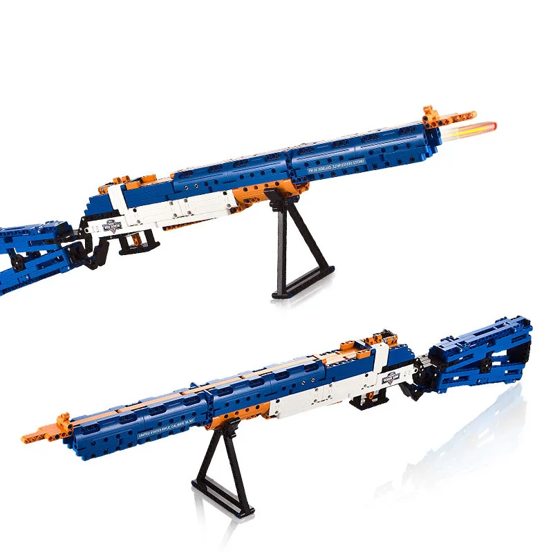583pcs Modern War Military M1 Army Rifle Building Block Gun Model Assembly Brick Set with Soft Bullet Toys Gifts for Boys C81002
583pcs Modern War Military M1 Army Rifle Building Block Gun Model Assembly Brick Set with Soft Bullet Toys Gifts for Boys C81002