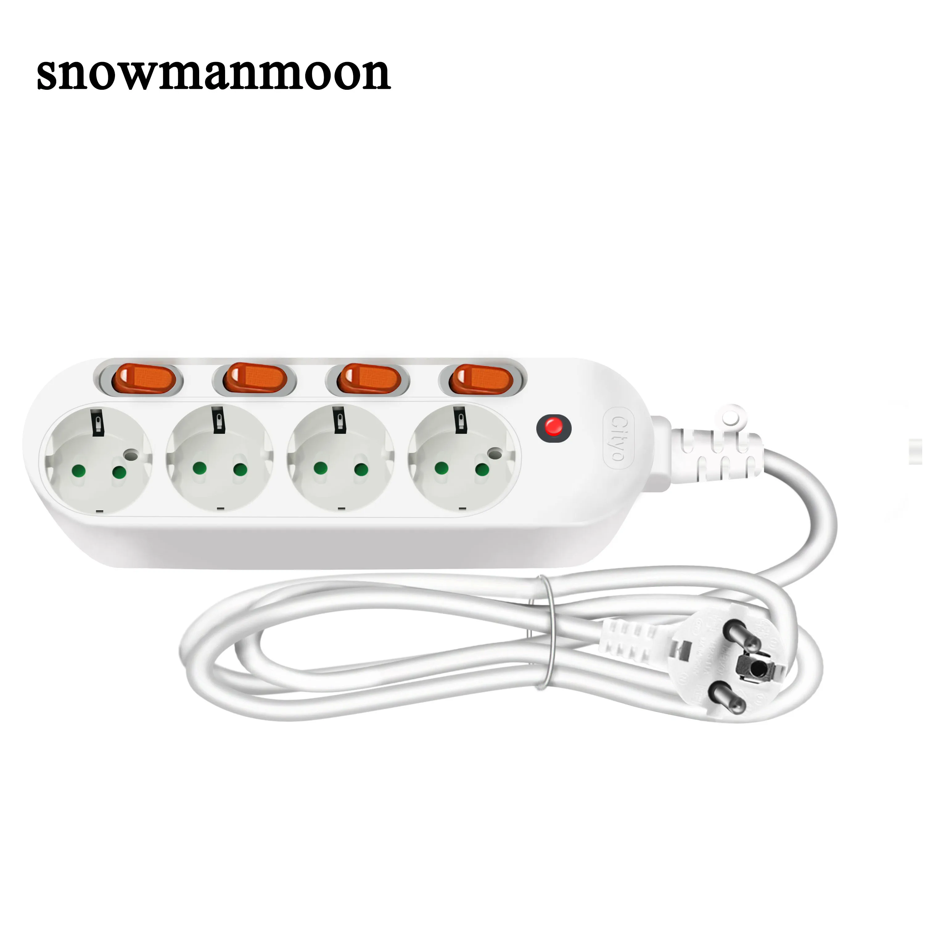 Red Orange Switch Board 3500W Overload Protection Switch 4 Hole 1.5 2.5 Meter Socket European 4.8 mm Standard Plug
Red Orange Switch Board 3500W Overload Protection Switch 4 Hole 1.5 2.5 Meter Socket European 4.8 mm Standard Plug