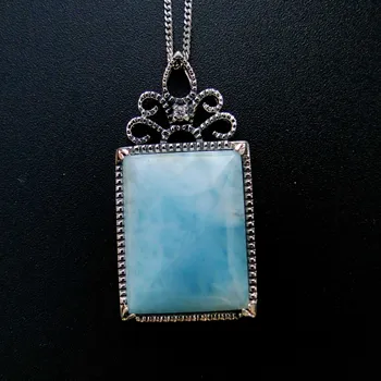 Natural Larimar Pendant Rectangular Antique Pendant in Solid 925 Sterling Silver Jewelry for Womens Gift 
Natural Larimar Pendant Rectangular Antique Pendant in Solid 925 Sterling Silver Jewelry for Womens Gift