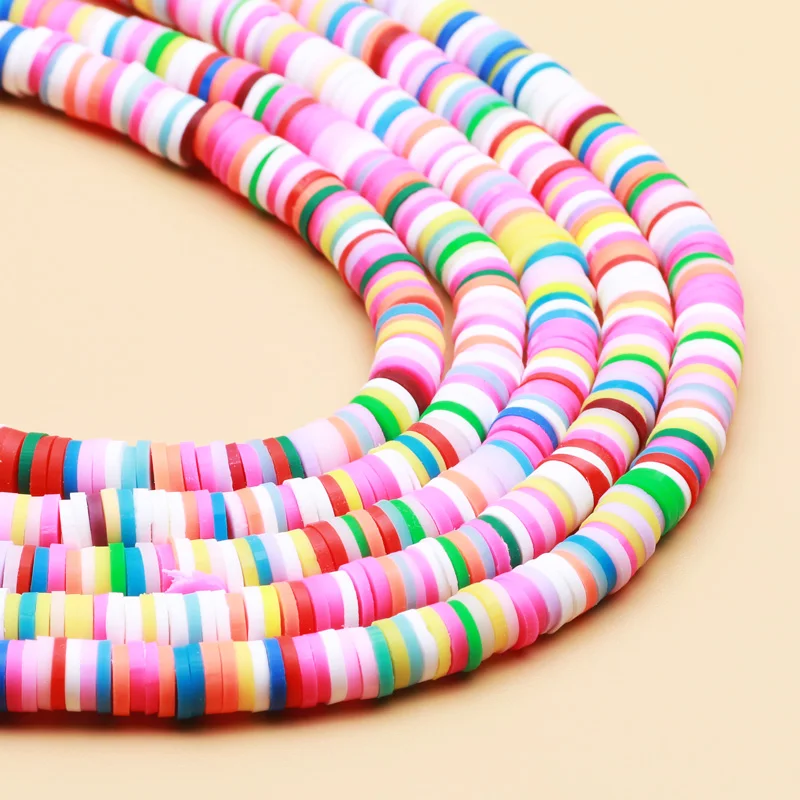350Pcs/lot 4/6mm Flat Round Polymer Clay Beads Handmade Heishi Disk Loose Spacer Beads for Jewelry Making DIY Bracelets Necklace 350Pcs/lot 4/6mm Flat Round Polymer Clay Beads Handmade Heishi Disk Loose Spacer Beads for Jewelry Making DIY Bracelets Necklace