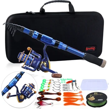 Sougayilang Top Quality 1.8M-2.4M Fishing Rod Combos with Telescopic Fishing Pole Spinning Reels Fishing Bag Lure Line Sets
Sougayilang Top Quality 1.8M-2.4M Fishing Rod Combos with Telescopic Fishing Pole Spinning Reels Fishing Bag Lure Line Sets